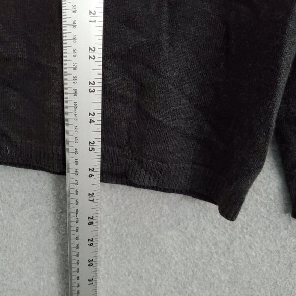 Lands' End Men Sweater‎ Large Gray 100% Wool V Neck Pullover Long Sleeve READ - Picture 3 of 7